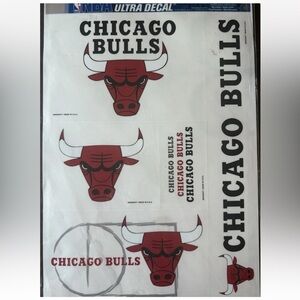 NBA 11" x 17" Ultra Decals Set - CHICAGO BULLS basketball - Removable & Reusable